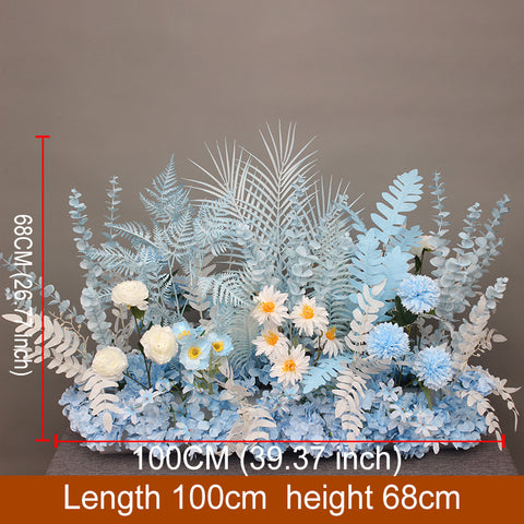 Wedding Ground Row Flowers Artificial Silk Flower Wedding Flower Row T-table Roadside Guide Flowers #1133