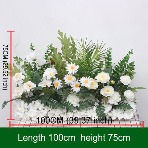 Wedding Ground Row Flowers Artificial Silk Flower Wedding Flower Row T-table Roadside Guide Flowers #1133