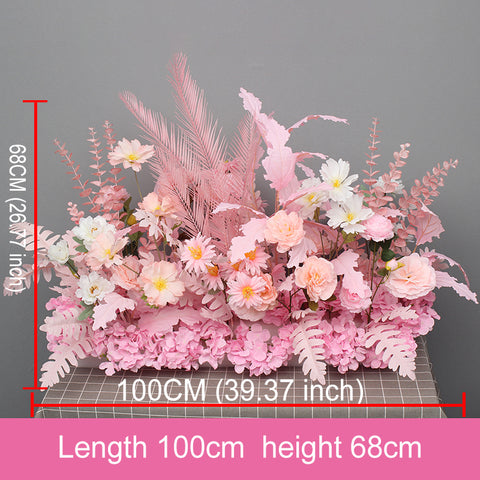 Wedding Ground Row Flowers Artificial Silk Flower Wedding Flower Row T-table Roadside Guide Flowers #1133