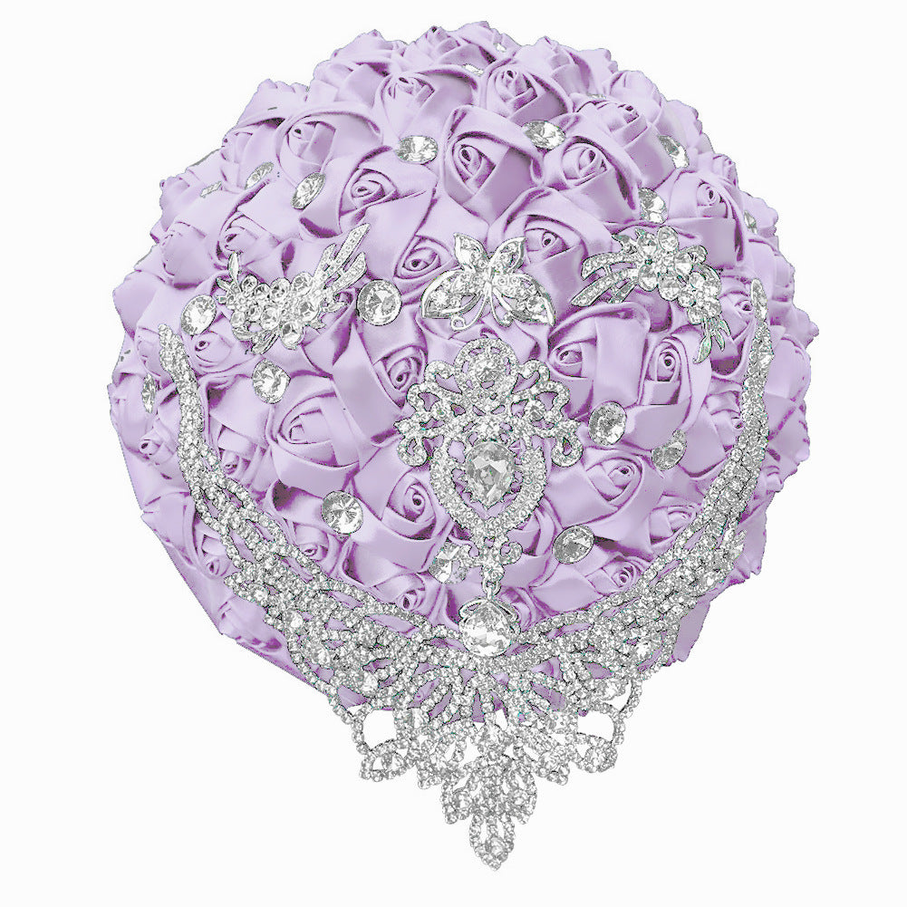 21cm Handmade Bridal Wedding Bouquet Bridal Bouquet Wedding Holding Flowers Diamond W2029