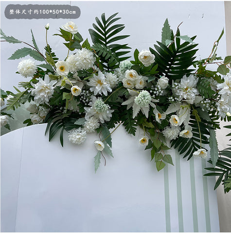 Customized New Wedding Forest Line Flowers Imitation Silk Flowers Green Plant Decoration Eucalyptus Flower Row Catwalk Lead Wedding Floral Arrangement #1059