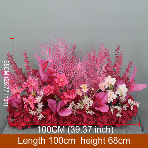 Wedding Ground Row Flowers Artificial Silk Flower Wedding Flower Row T-table Roadside Guide Flowers #1133