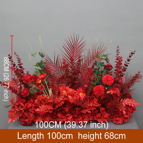 Wedding Ground Row Flowers Artificial Silk Flower Wedding Flower Row T-table Roadside Guide Flowers #1133