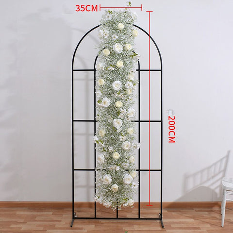 2M White Babysbreath Rose Peony Wedding Dining Table Runner Floral Arrangement Celebration Event Party Arch Decor Flower Row #1024