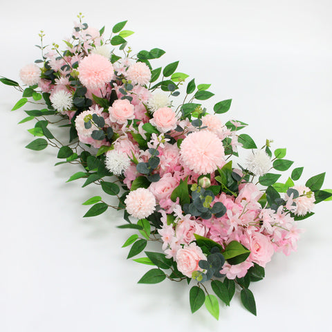 50/100CM DIY Wedding Flower Wall Arrangement Supplies Silk Peonies Rose Artificial Floral Row Decor Marriage Iron Arch Backdrop #1028