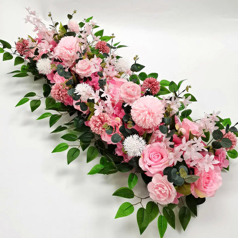 50/100CM DIY Wedding Flower Wall Arrangement Supplies Silk Peonies Rose Artificial Floral Row Decor Marriage Iron Arch Backdrop #1028