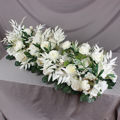 50/100CM DIY Wedding Flower Wall Arrangement Supplies Silk Peonies Rose Artificial Floral Row Decor Marriage Iron Arch Backdrop #1028