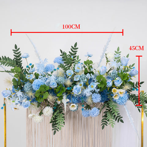 50/100CM DIY Wedding Flower Wall Arrangement Supplies Silk Peonies Rose Artificial Floral Row Decor Marriage Iron Arch Backdrop #1028