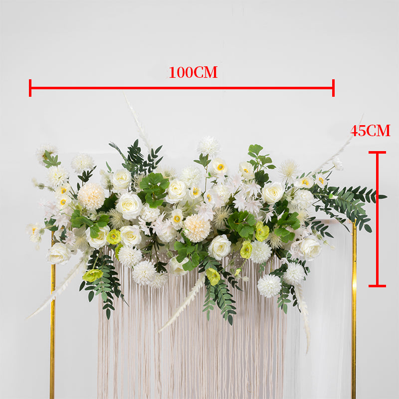 50/100CM DIY Wedding Flower Wall Arrangement Supplies Silk Peonies Rose Artificial Floral Row Decor Marriage Iron Arch Backdrop #1028