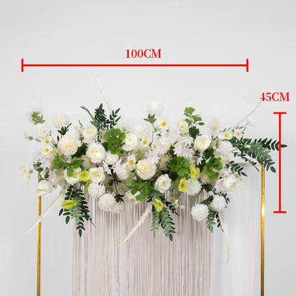 50/100CM DIY Wedding Flower Wall Arrangement Supplies Silk Peonies Rose Artificial Floral Row Decor Marriage Iron Arch Backdrop #1028