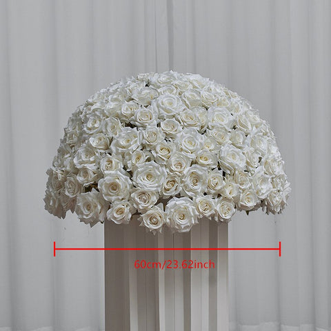 70/60/50/40/30 CM Weiße Rose Hochzeit Tischdekoration Blumenball Event Party Bankett Floral Ball Requisiten Fenster Display