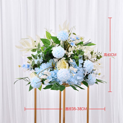 造花ホワイトローズポンポンテーブルセンターピースボール装飾結婚式の背景シルクフラワーボールロードリードフローラルブーケ壁