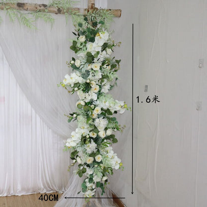 カスタム造花トライアングルフラワー行ぶら下げコーナーフラワーセット結婚式のアーチレイアウトの背景の壁の装飾屋外パーティーディスプレイ