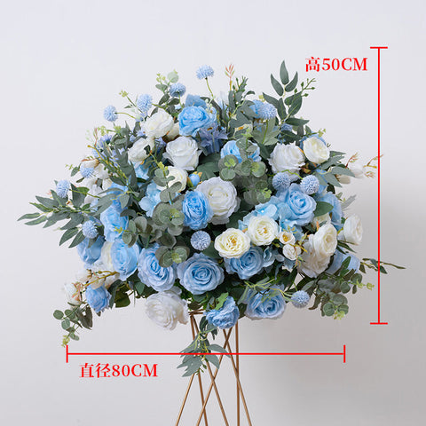 Große 80 cm große künstliche Blumenkugel für Hochzeit, Tischdekoration, Ständer, Dekoration, Tischblume, geometrisches Regal, Party-Bühnendisplay