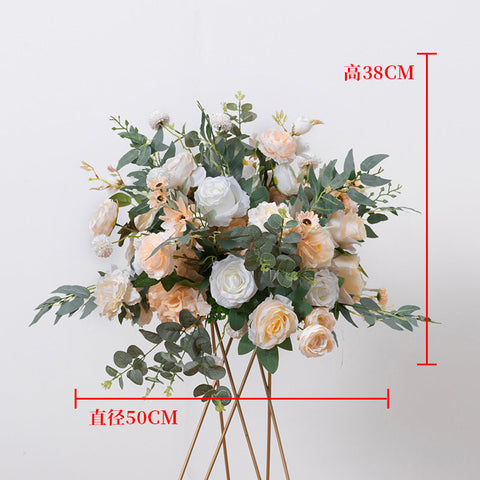 Große 80 cm große künstliche Blumenkugel für Hochzeit, Tischdekoration, Ständer, Dekoration, Tischblume, geometrisches Regal, Party-Bühnendisplay