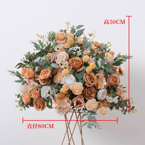 Große 80 cm große künstliche Blumenkugel für Hochzeit, Tischdekoration, Ständer, Dekoration, Tischblume, geometrisches Regal, Party-Bühnendisplay