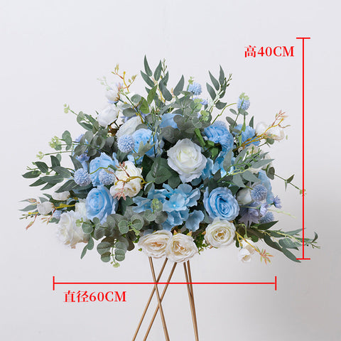 Große 80 cm große künstliche Blumenkugel für Hochzeit, Tischdekoration, Ständer, Dekoration, Tischblume, geometrisches Regal, Party-Bühnendisplay