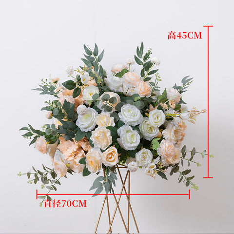 Große 80 cm große künstliche Blumenkugel für Hochzeit, Tischdekoration, Ständer, Dekoration, Tischblume, geometrisches Regal, Party-Bühnendisplay