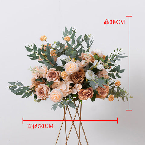 Große 80 cm große künstliche Blumenkugel für Hochzeit, Tischdekoration, Ständer, Dekoration, Tischblume, geometrisches Regal, Party-Bühnendisplay