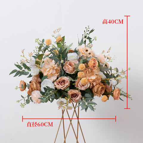 Große 80 cm große künstliche Blumenkugel für Hochzeit, Tischdekoration, Ständer, Dekoration, Tischblume, geometrisches Regal, Party-Bühnendisplay