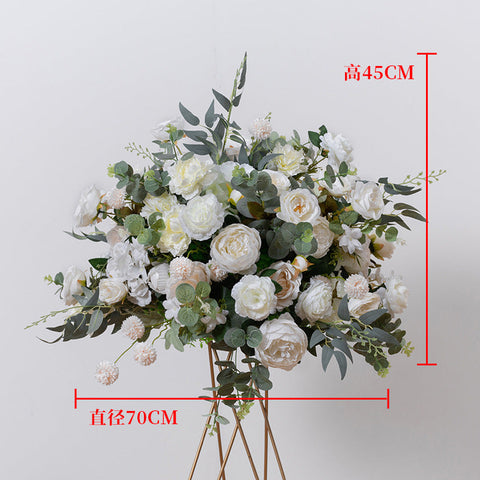 Große 80 cm große künstliche Blumenkugel für Hochzeit, Tischdekoration, Ständer, Dekoration, Tischblume, geometrisches Regal, Party-Bühnendisplay