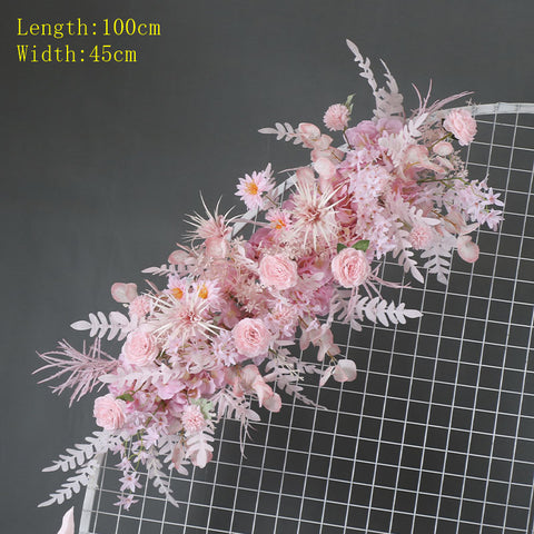 Wedding Scene Props Artificial Flower Row Arrangement Marriage Arch Backdrop Decor Wall Hanging Corner Floral Table Flowers Ball #1117