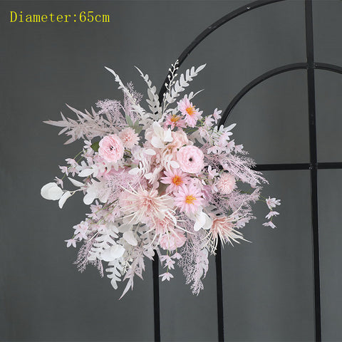 Wedding Scene Props Artificial Flower Row Arrangement Marriage Arch Backdrop Decor Wall Hanging Corner Floral Table Flowers Ball #1117