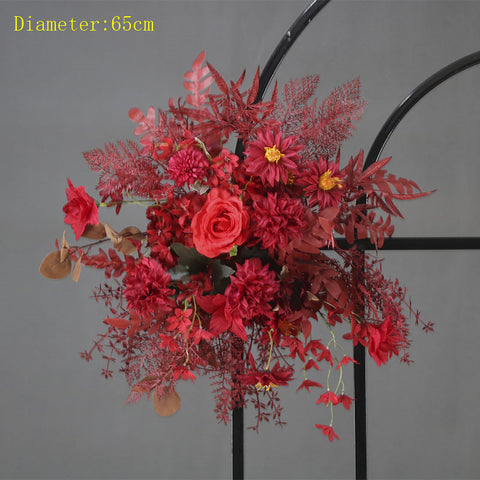 Wedding Scene Props Artificial Flower Row Arrangement Marriage Arch Backdrop Decor Wall Hanging Corner Floral Table Flowers Ball #1117