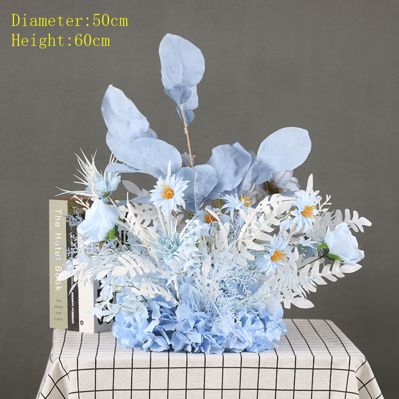 Wedding Scene Props Artificial Flower Row Arrangement Marriage Arch Backdrop Decor Wall Hanging Corner Floral Table Flowers Ball #1117