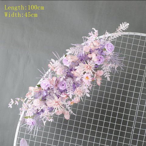 Wedding Scene Props Artificial Flower Row Arrangement Marriage Arch Backdrop Decor Wall Hanging Corner Floral Table Flowers Ball #1117