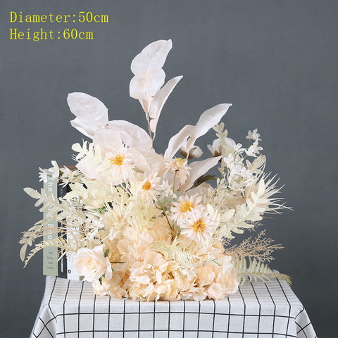 Wedding Scene Props Artificial Flower Row Arrangement Marriage Arch Backdrop Decor Wall Hanging Corner Floral Table Flowers Ball #1117