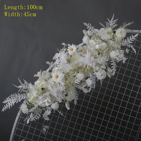 Wedding Scene Props Artificial Flower Row Arrangement Marriage Arch Backdrop Decor Wall Hanging Corner Floral Table Flowers Ball #1117