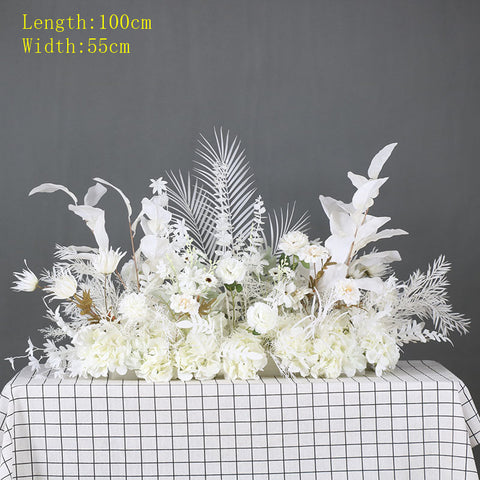 Wedding Scene Props Artificial Flower Row Arrangement Marriage Arch Backdrop Decor Wall Hanging Corner Floral Table Flowers Ball #1117