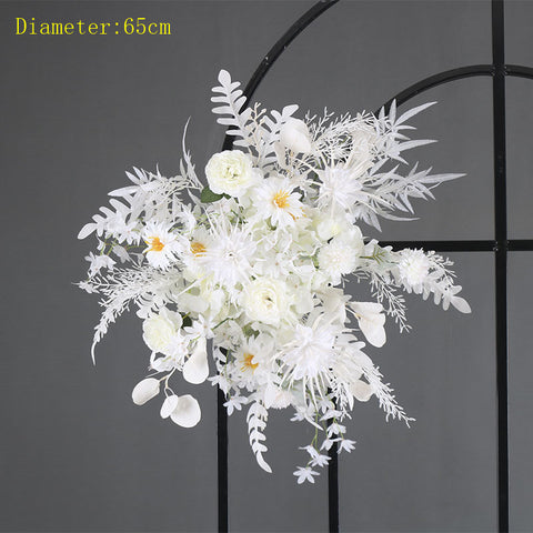 Wedding Scene Props Artificial Flower Row Arrangement Marriage Arch Backdrop Decor Wall Hanging Corner Floral Table Flowers Ball #1117