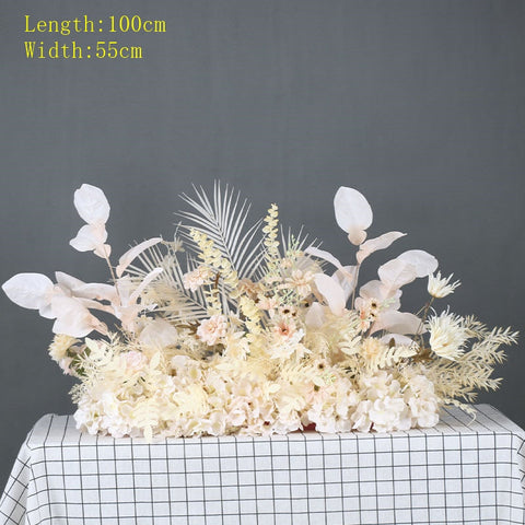 Wedding Scene Props Artificial Flower Row Arrangement Marriage Arch Backdrop Decor Wall Hanging Corner Floral Table Flowers Ball #1117